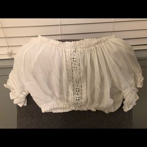 White Off the Shoulder Top